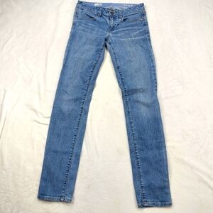 GAP JEANS WOMENS ALWAYS SKINNY BLUE DENIM COTTON BLEND Y2K PANTS SIZE 26/2